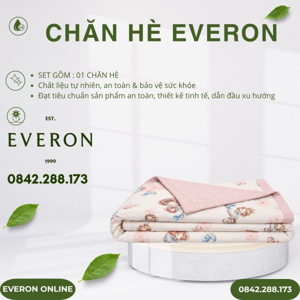 Chăn hè Everon CPM25205 Công Chúa Điệu Modal Cotton BST Cutie