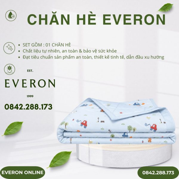 Chăn hè Everon CPM27202 Track & Tail Cotton Sateen BST Cutie