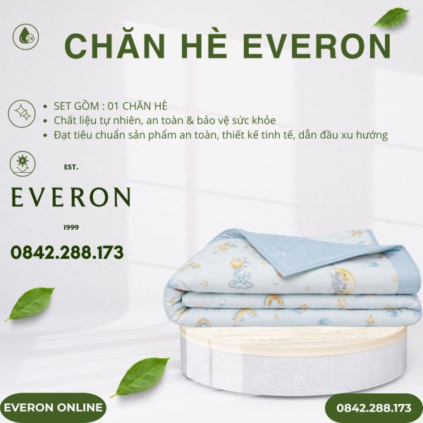 Chăn hè Everon CPT26201 vườn thú trên mây Tencel BST Cutie