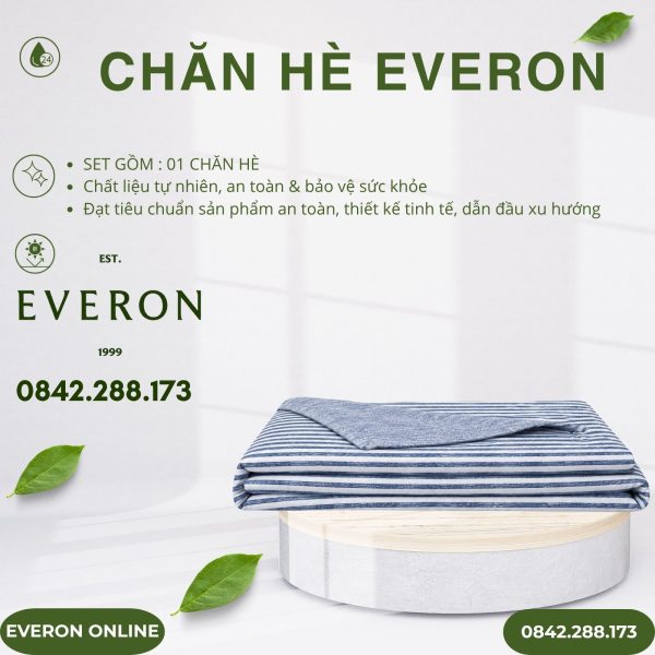 Chăn hè Everon EPBC25014 nét đương thời Bamboo BST Chân trời mới