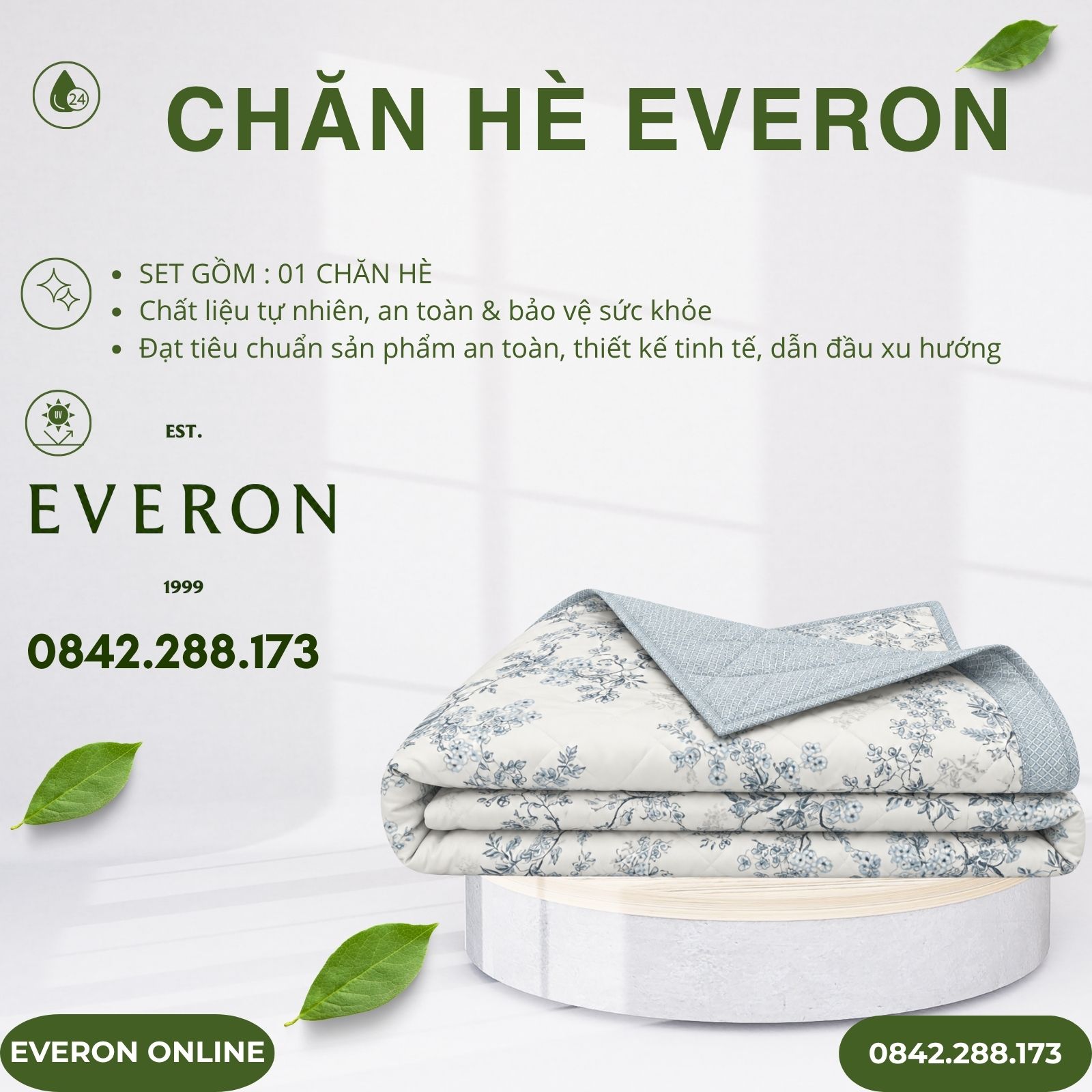 Chăn hè Everon EPC26012 vườn cổ điển Cotton BST Đơm hoa Chăn hè Everon EPC26012 vườn cổ điển Cotton BST Đơm hoa