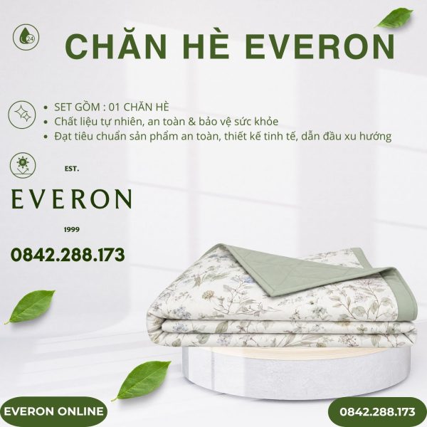 Chăn hè Everon EPC26014 sách hoa Cotton Sateen BST Đơm hoa