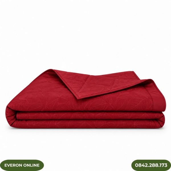 Chăn hè Everon EPC26016 lá thu đỏ BST Đơm Hoa