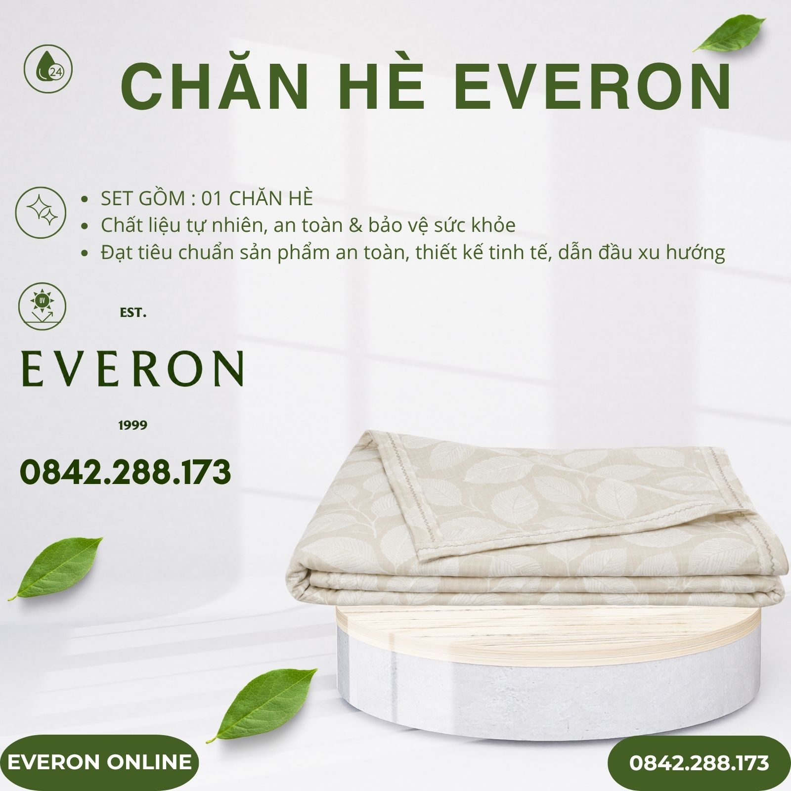 Chăn hè Everon EPC27027 Beech Cotton BST Những mảnh êm Chăn hè Everon EPC27027 Beech Cotton BST Những mảnh êm