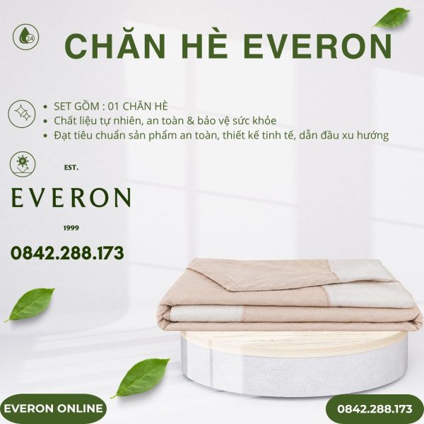 Chăn hè Everon EPM25016 tiếng vỗ về Modal Cotton BST Chân Trời Mới