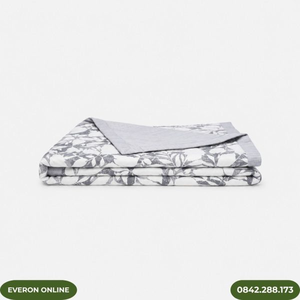 Chăn hè Everon EPM25026 chùm lá tinh tế BST Khu vườn tinh hoa