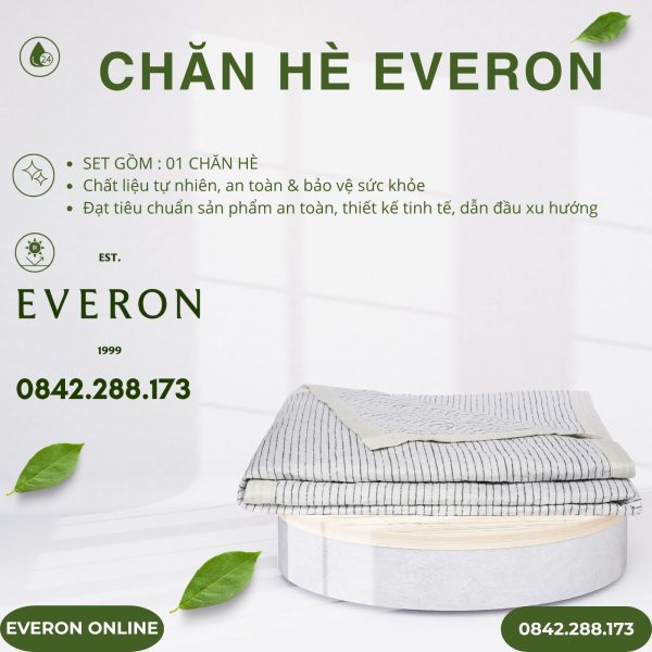Chăn hè Everon EPM25038 đường sọc ngang Modal Cotton BST Ever-on