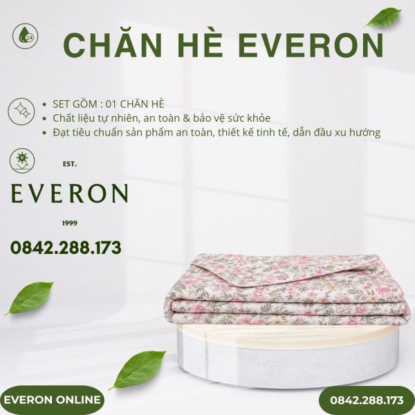 Chăn hè Everon EPM2509 vũ điệu hoa Modal Cotton BST Chân trời mới
