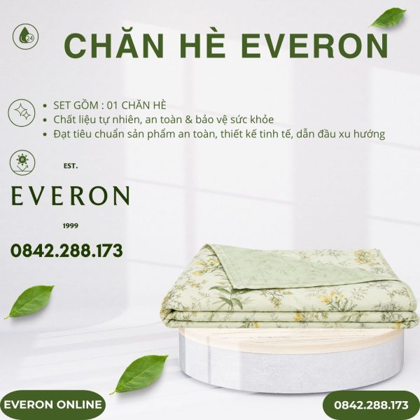 Chăn hè Everon EPMOC27025 Lilies Modal Cotton BST Những mảnh êm