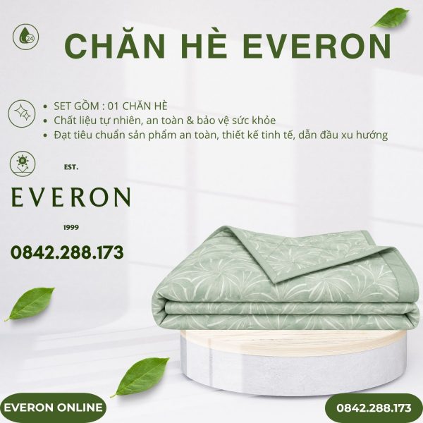 Chăn hè Everon EPT26015 Monstera Tencel BST Đơm hoa