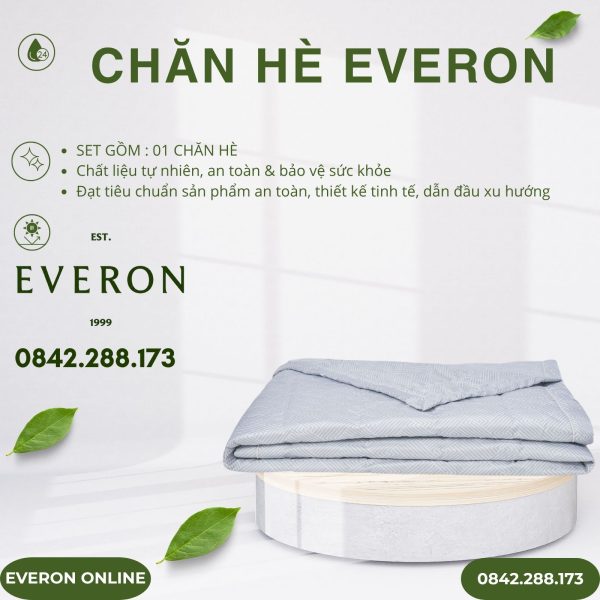 Chăn hè Everon EPTC25037 Kỷ Hà Xám Tencel Blend BST Ever-on