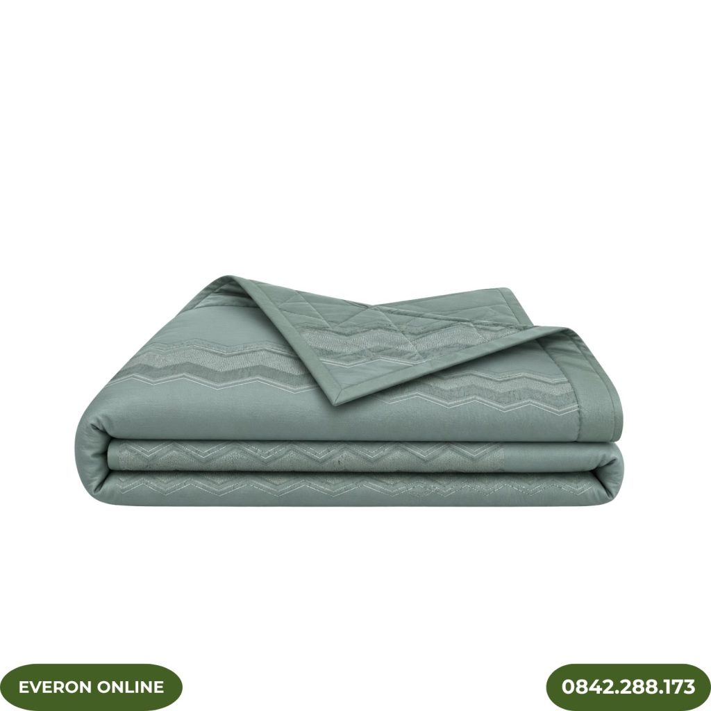 Chăn hè Everon ESB26010 Gợn sóng biếc BST Đơm Hoa