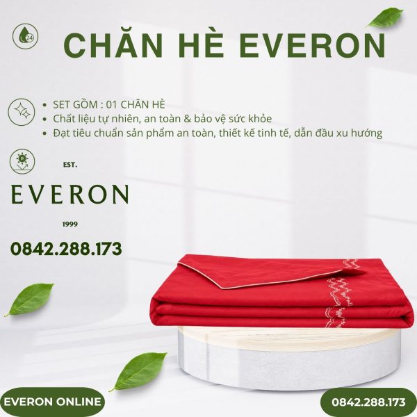 Chăn hè Everon ESM25019 yêu nồng nhiệt Modal Cotton BST Khu vườn tinh hoa