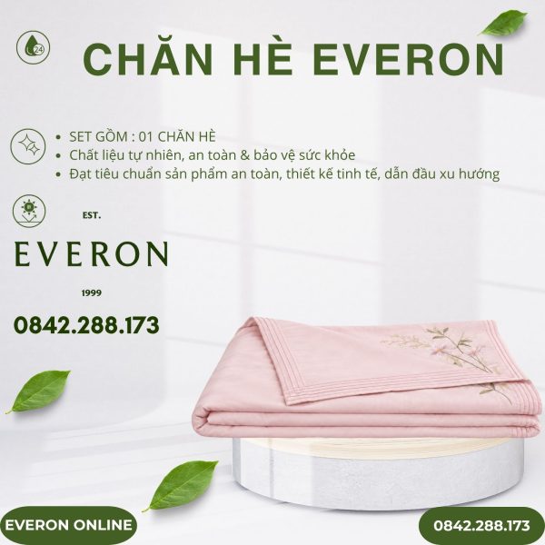 Chăn hè Everon ESM26004 đồng ca hoa cỏ Modal BST Đơm Hoa
