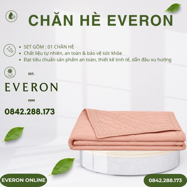 Chăn hè Everon ESMOC27008 Blush Modal Cotton BST Những mảnh êm