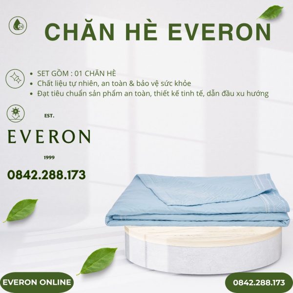 Chăn hè Everon EST25034 làn nước xanh Tencel BST Ever-on
