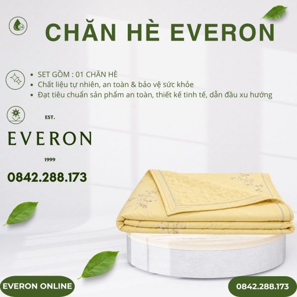 Chăn hè Everon ESTC27005 Mimosa Tencel Blend BST Những mảnh êm