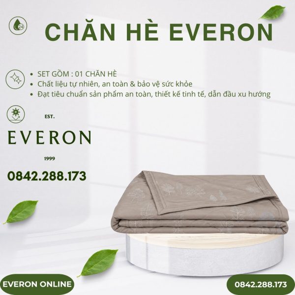 Chăn hè Everon ESTC27006 Pine Tencel Blend BST Những mảnh êm
