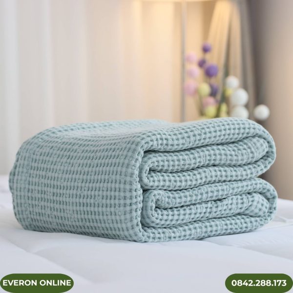 Chăn văn phòng K-Bedding Cotton Modal ba màu pastel