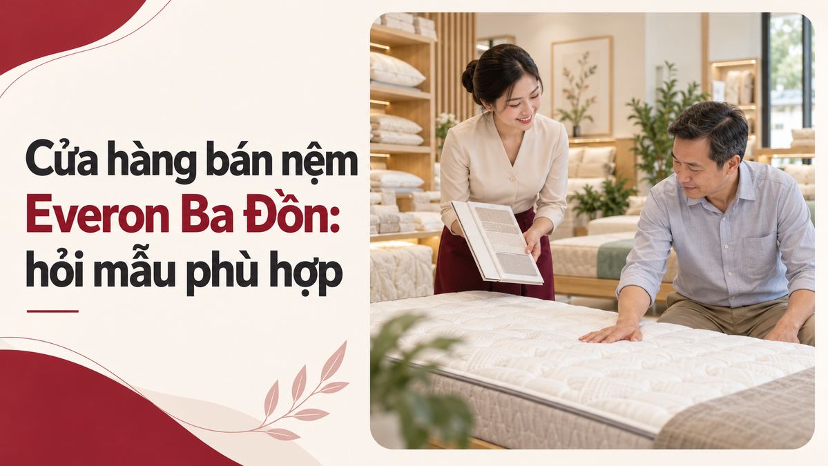 Cửa hàng bán nệm Everon Ba Đồn hỏi mẫu phù hợp