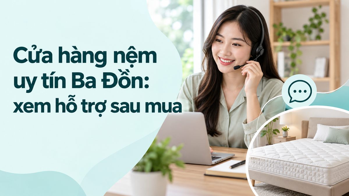 Cửa hàng nệm uy tín Ba Đồn xem hỗ trợ sau mua