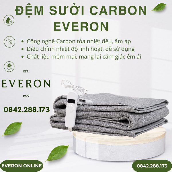 Đệm Sưởi Carbon Everon Chính Hãng Cao Cấp