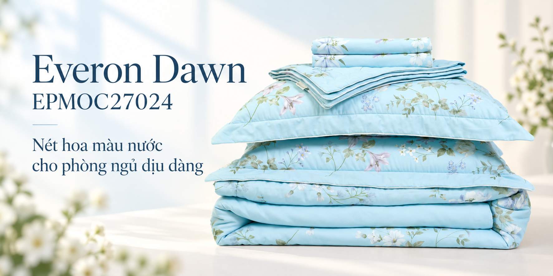 Everon Dawn EPMOC27024 Nét hoa màu nước cho phòng ngủ dịu dàng