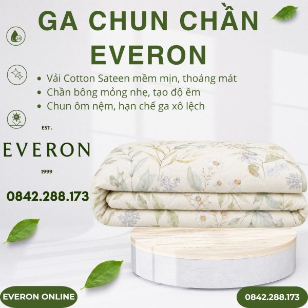Ga Chun Chần Everon EPC26014 Sách Hoa Cotton Sateen