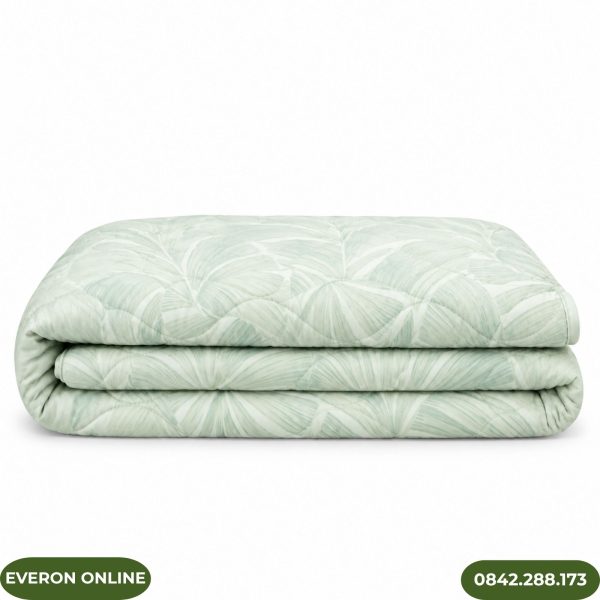 Ga Chun Chần Tencel Everon EPT26015 Monstera Xanh Bạc Hà