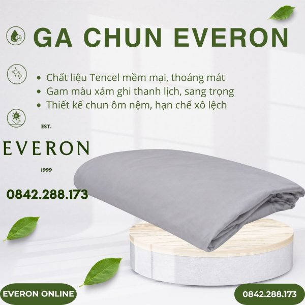 Ga Chun Everon Hoa Thêu Xám EST25042