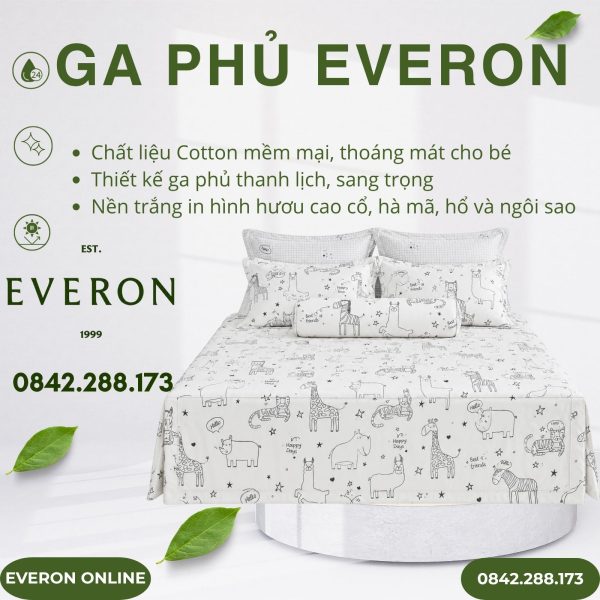 Ga Phủ Everon CPC25204 Vườn Thú Tinh Nghịch Cotton