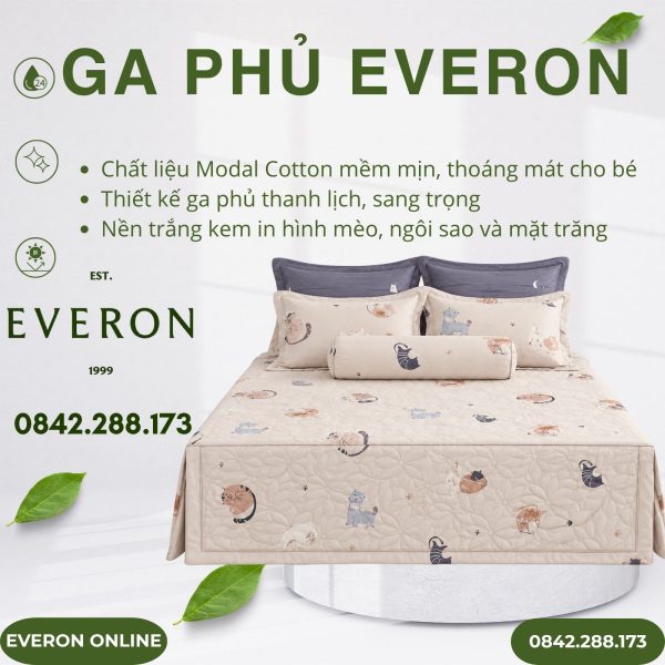 Ga Phủ Everon CPM25202 Mèo Vui Vẻ Modal Cotton