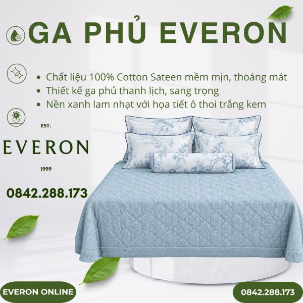 Ga Phủ Everon EPC26012 Vườn Cổ Điển Cotton Sateen