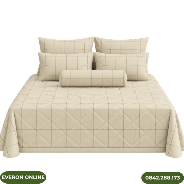 Ga Phủ Everon EPC27032 Cotton Kẻ Ô Xám Nâu