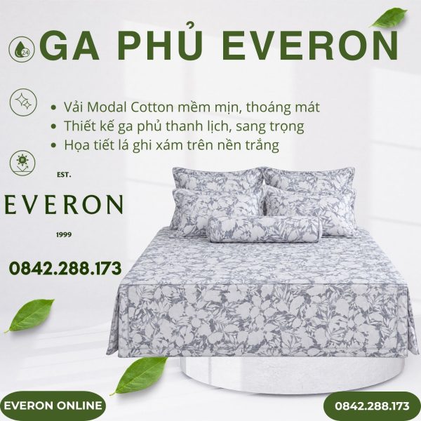 Ga Phủ Everon EPM25026 Chùm Lá Tinh Tế Modal Cotton