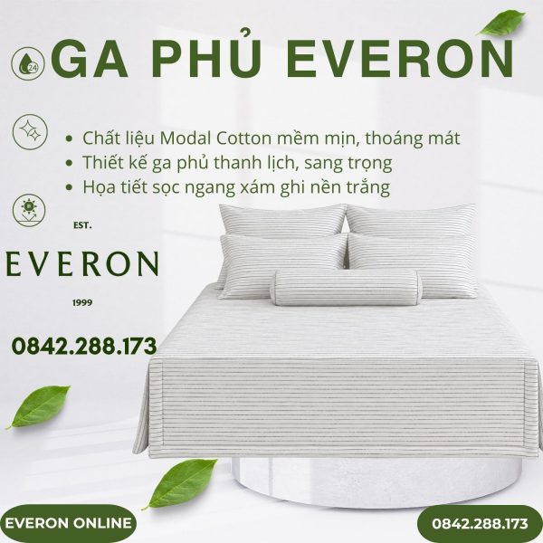 Ga Phủ Everon EPM25038 Đường Sọc Ngang Modal Cotton
