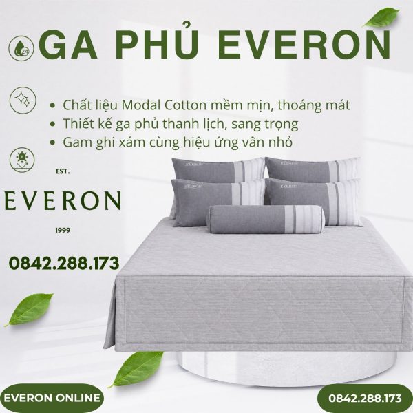 Ga Phủ Everon EPM25039 Kẻ Giao Thoa Modal Cotton