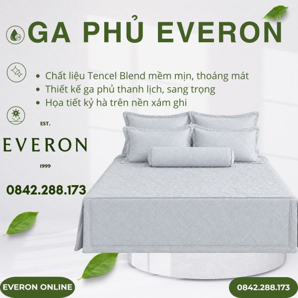Ga Phủ Everon EPTC25037 Kỷ Hà Xám Tencel Blend