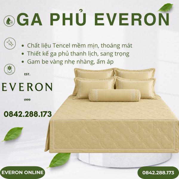 Ga Phủ Everon EST25040 Cánh Hoa Vàng Tencel