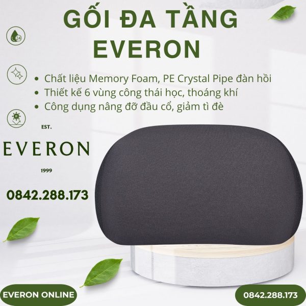 Gối Đa Tầng Everon Memory Foam Cao Cấp