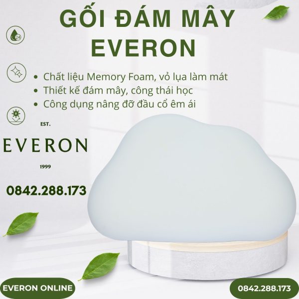 Gối Đám Mây Everon Memory Foam Cao Cấp