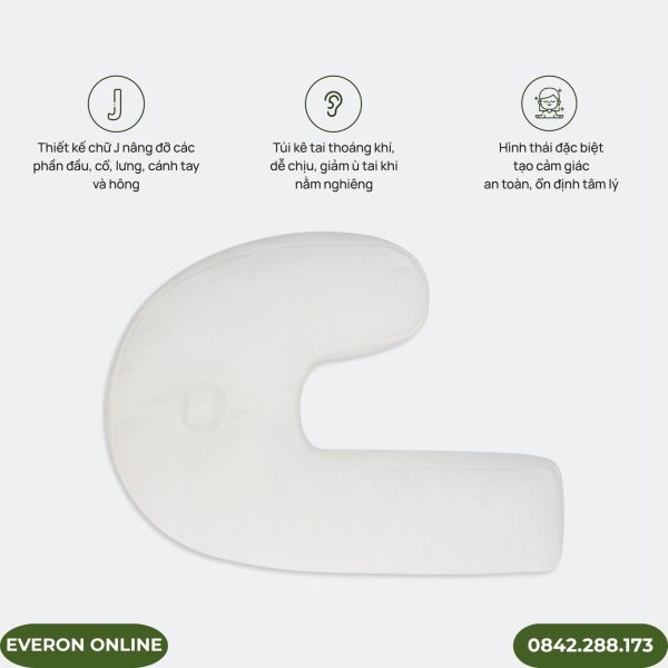 Gối Ôm Chữ J Everon Vỏ Polyester Êm Ái