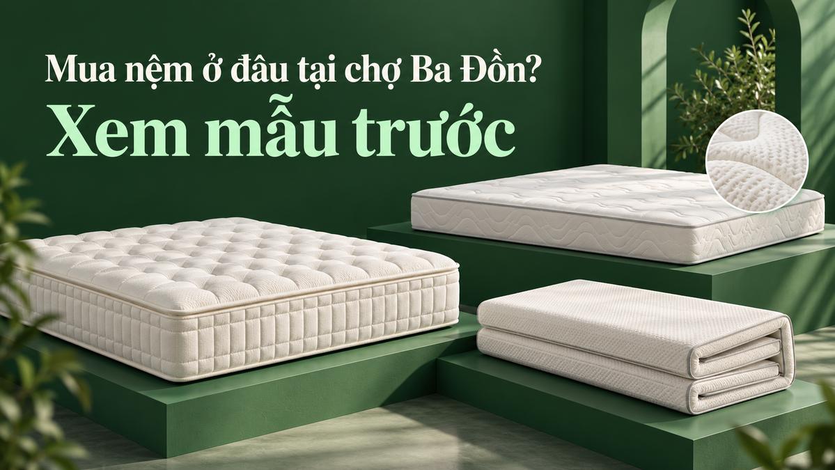 Mua nệm ở đâu tại chợ Ba Đồn Xem mẫu trước