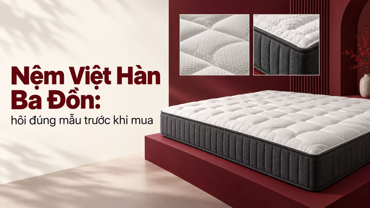 Nệm Việt Hàn Ba Đồn hỏi đúng mẫu trước khi mua