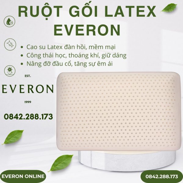 Ruột Gối Latex Everon Cao Cấp Đàn Hồi Tốt