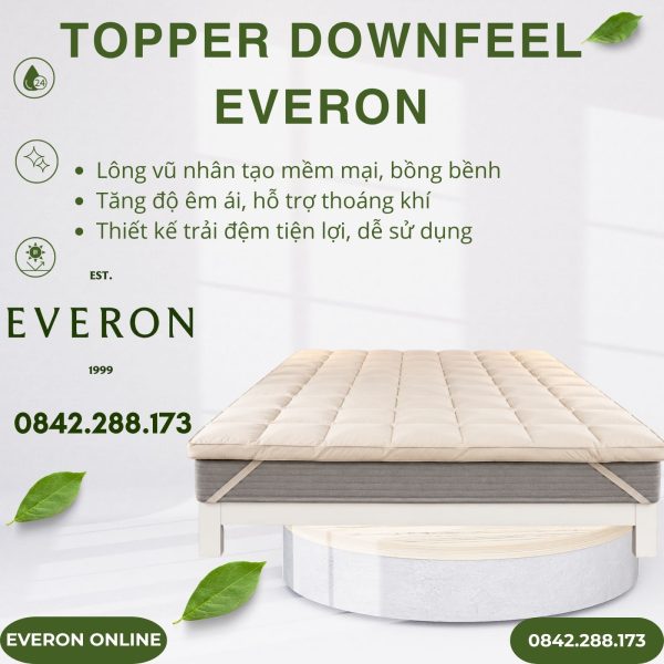 Topper Lông Vũ Nhân Tạo Everon Downfeel
