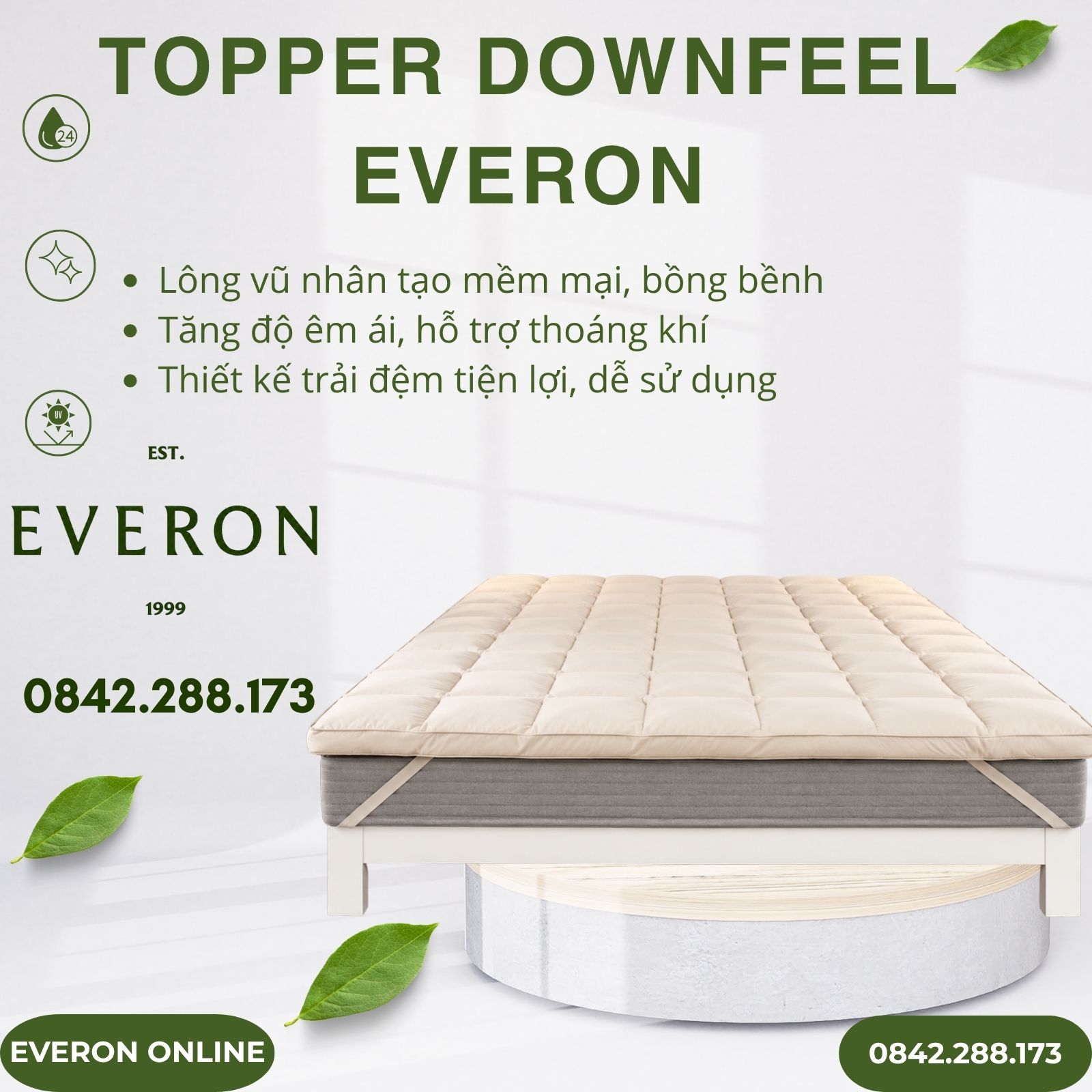 Topper Lông Vũ Nhân Tạo Everon Downfeel Topper Lông Vũ Nhân Tạo Everon Downfeel