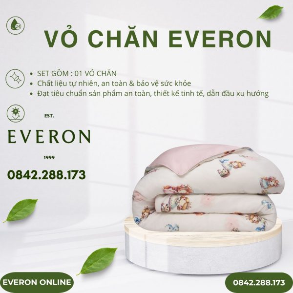Vỏ Chăn Everon CPM25205 Công Chúa Điệu Modal Cotton BST Cutie
