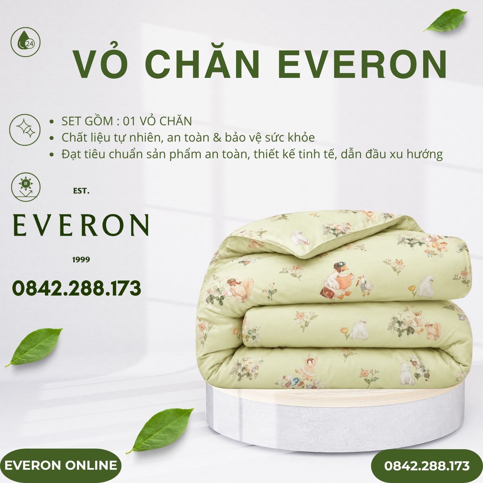Vỏ Chăn Everon CPT26202 Khu Rừng Cổ Tích Tencel BST Cutie Vỏ Chăn Everon CPT26202 Khu Rừng Cổ Tích Tencel BST Cutie