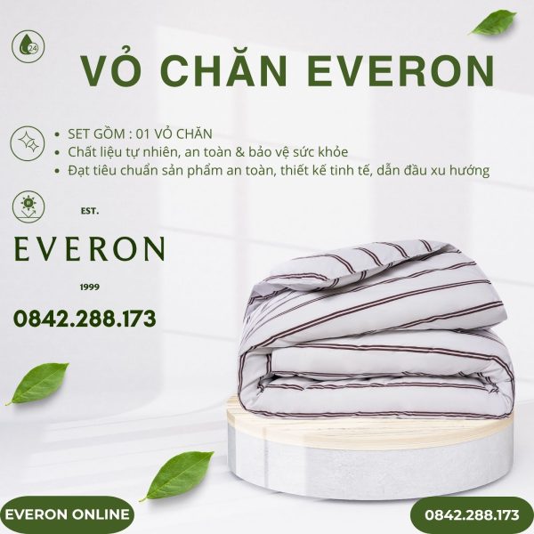 Vỏ Chăn Everon EPC25035 đường song song Cotton BST Ever-on